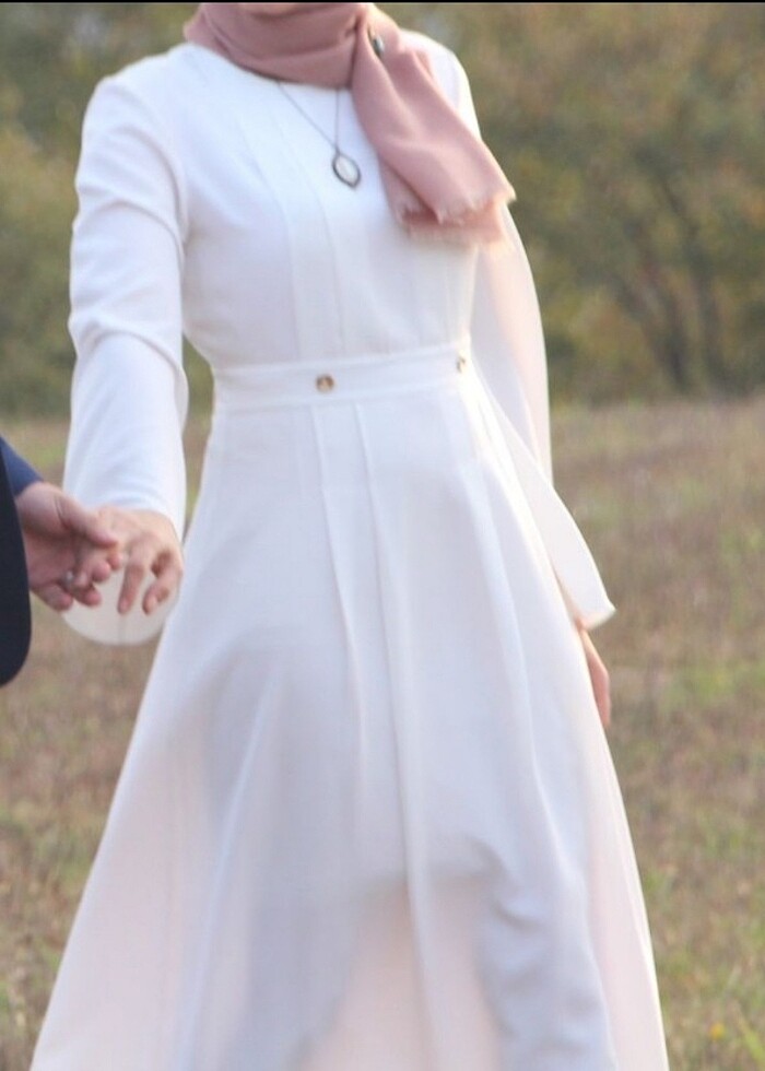 Aker 38 Beden Beyaz Elbise - Görsel 2