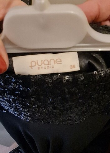 Siyah payetli etek uzun - Görsel 2