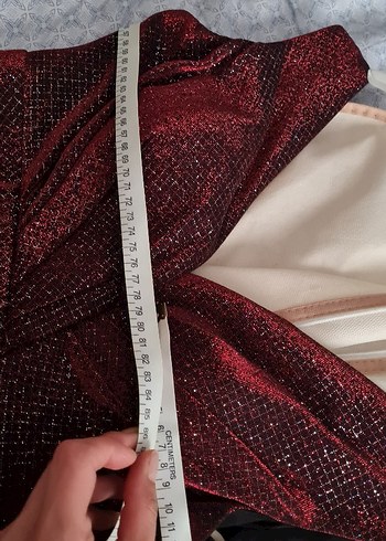 Uzun şık abiye elbise - Görsel 5