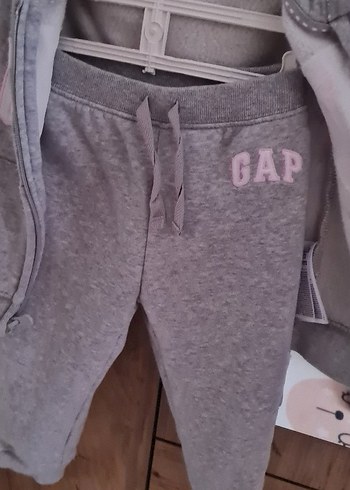 Gri Fermuarlı GAP Kız Sweatshirt Eşofman takım - Görsel 2