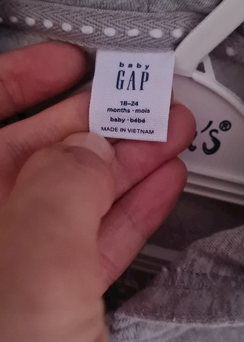 Gri Fermuarlı GAP Kız Sweatshirt Eşofman takım - Görsel 4