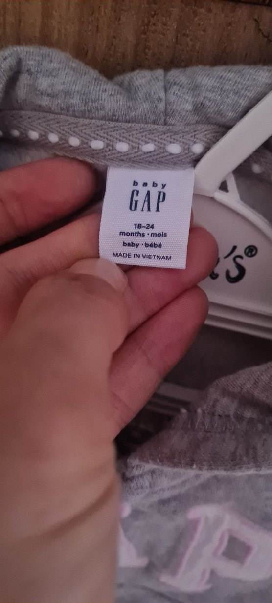 Gri Fermuarlı GAP Kız Sweatshirt Eşofman takım - Görsel 4