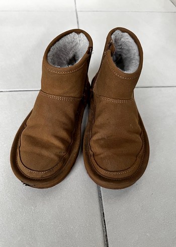 Kahverengi Kız Çocuk Süet Dolgu Topuklu Bot - Görsel 2