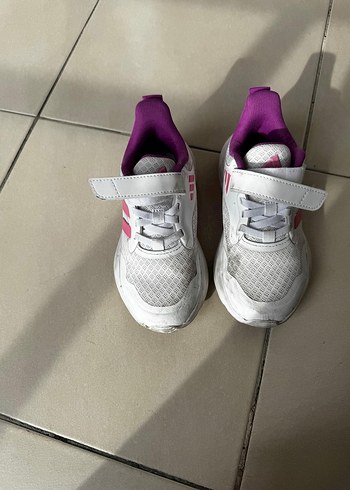 Mor ve Gri Çocuk Spor Ayakkabı Velcro - Görsel 2