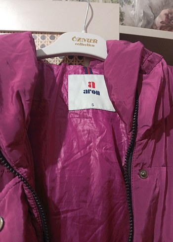 Düğmeli Mor Midi Kadın Mont - Görsel 4