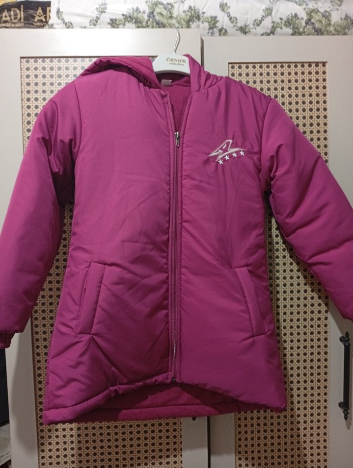 Kız Çocuk Mor Fermuarlı Ceket - Görsel 3