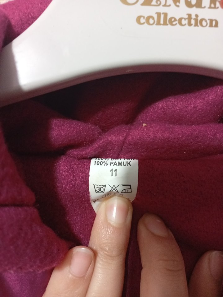 Kız Çocuk Mor Fermuarlı Ceket - Görsel 4