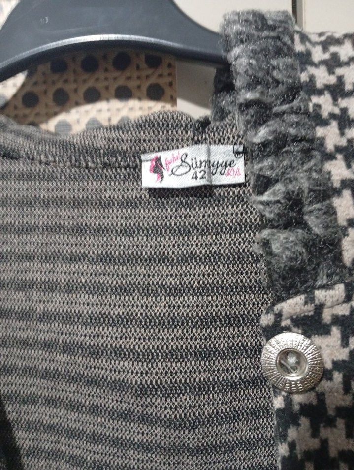 Düğmeli Gri Midi Kadın Kaban - Görsel 4