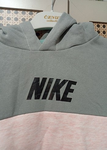 Gri Kapüşonlu Kız Sweatshirt - Görsel 3