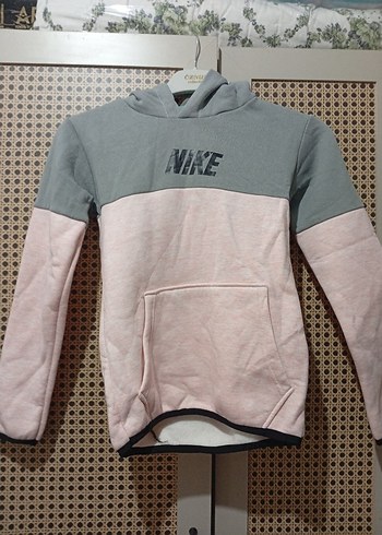 Gri Kapüşonlu Kız Sweatshirt - Görsel 2