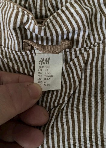 H&M Bej Kapüşonlu Erkek Çocuk trençkot-yağmurluk - Görsel 2