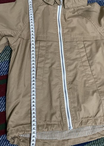 H&M Bej Kapüşonlu Erkek Çocuk trençkot-yağmurluk - Görsel 7