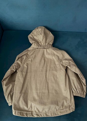 H&M Bej Kapüşonlu Erkek Çocuk trençkot-yağmurluk - Görsel 5