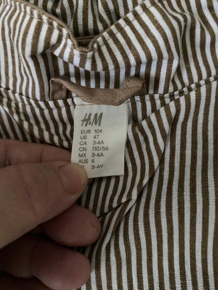 H&M Bej Kapüşonlu Erkek Çocuk trençkot-yağmurluk - Görsel 2