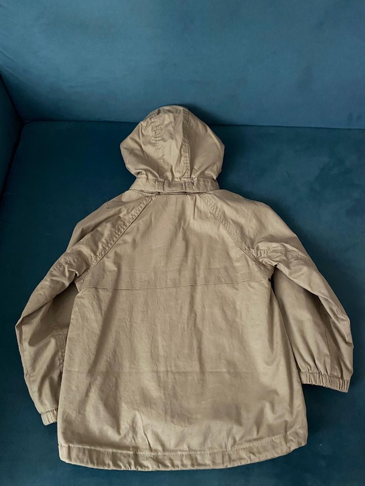 H&M Bej Kapüşonlu Erkek Çocuk trençkot-yağmurluk - Görsel 5