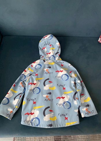 Kapüşonlu Erkek Çocuk Baskılı Yağmurluk - Görsel 5