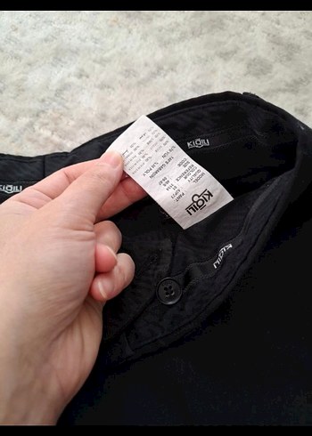 Diğer Siyah Kemerli erkek Kumaş Pantolon
