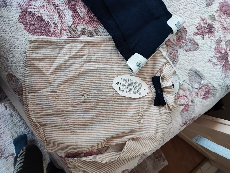 Düğmeli Kısa Mavi Kadın Kumaş Pantolon - Görsel 3