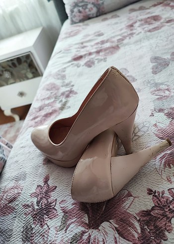 Bej Rugan Stiletto Kadın Ayakkabı - Görsel 2