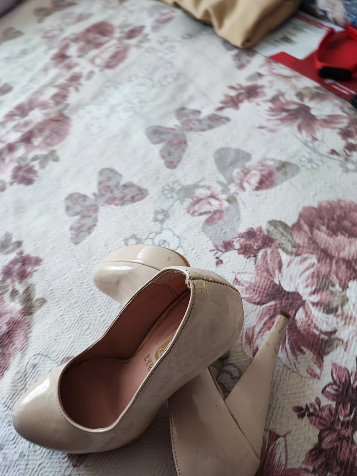 Bej Rugan Stiletto Kadın Ayakkabı - Görsel 3