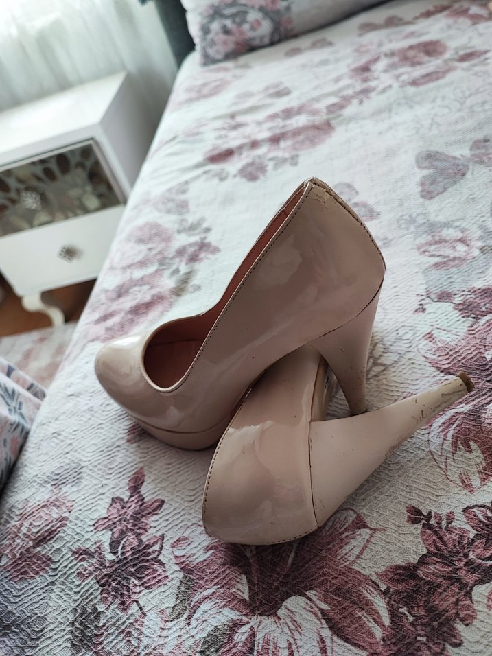 Bej Rugan Stiletto Kadın Ayakkabı - Görsel 2