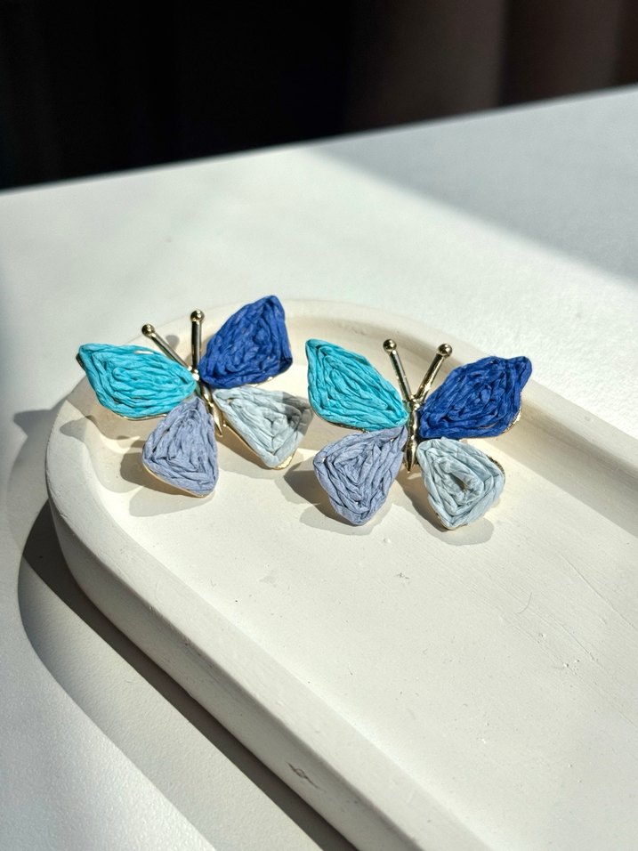 Şık kelebek küpe - Görsel 4