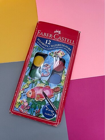 FABER-CASTELL 12 farklı renk suluboya