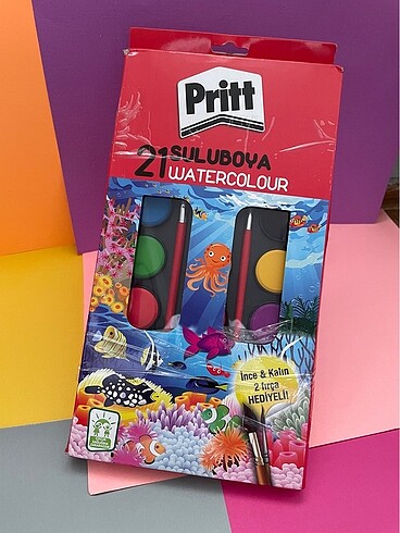 PRİTT 21 farklı renk suluboya