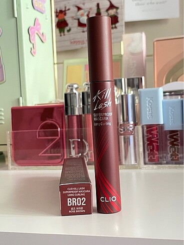 Beden Renk Clio Kill Lash Kahverengi Mürdüm Long Curling Maskara