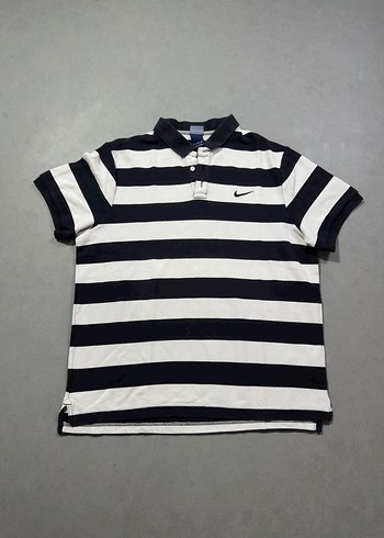 Nike Siyah Beyaz Cizgili Polo Tisort