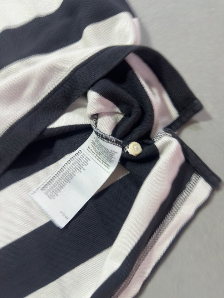 Nike Siyah-Beyaz Çizgili Polo Tişört — görsel 5/8