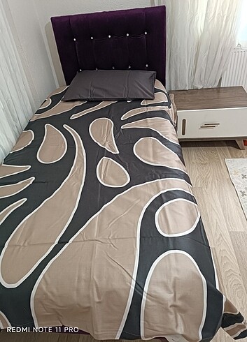 Beden kahverengi Renk saten nevresim seti