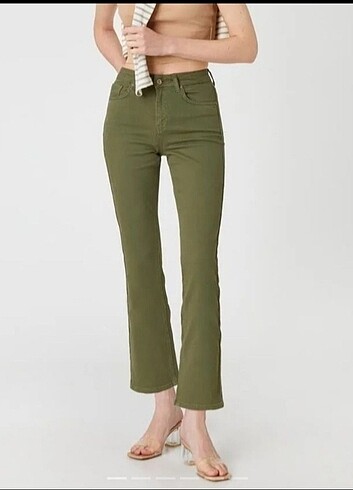 İspanyol Crop Paça Kot Pantolon Dar Kesim