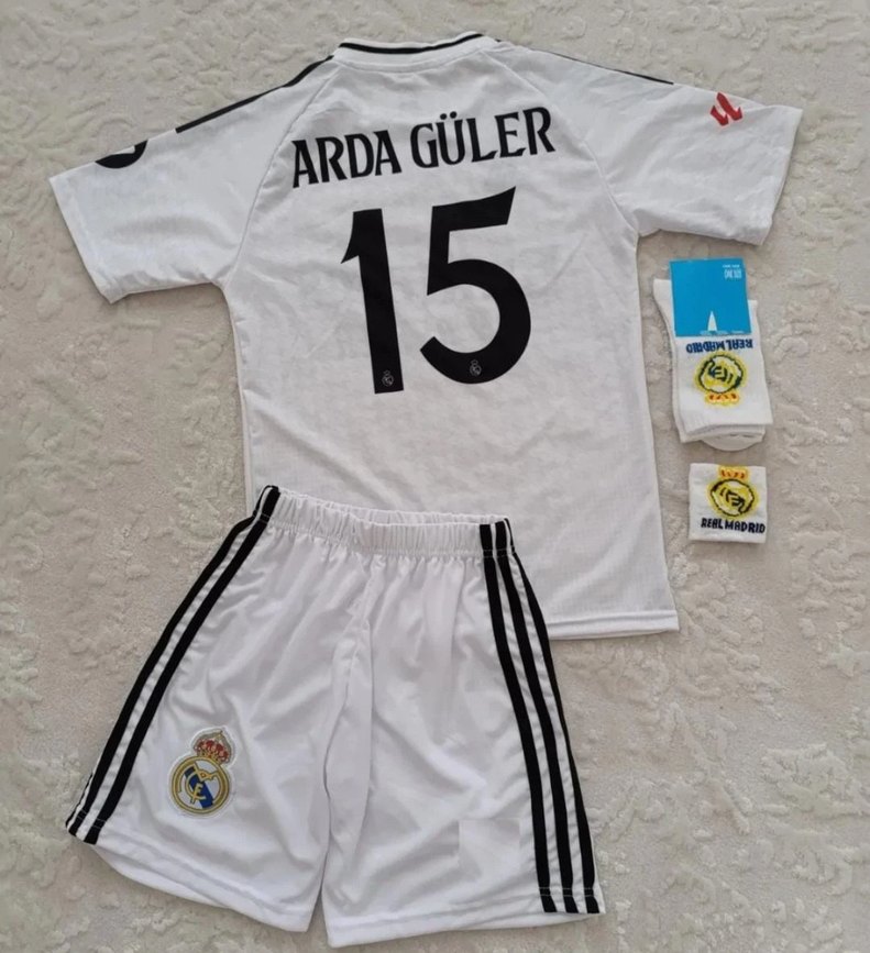 Arda güler real Madrid beyaz çocuk forması dörtlü set - Görsel 2
