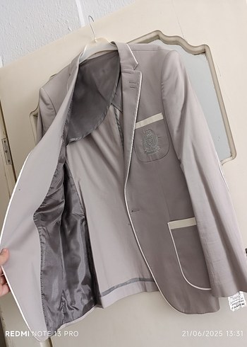 Beden Bej Slimfit Spor Ceket (takım elbise)