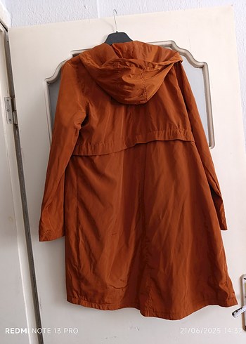 xl Beden Uzun tarçın rengi spor mevsimlik uzun ceket