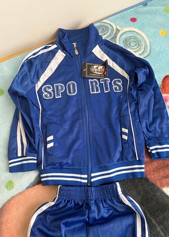 Erkek Çocuk Mavi Fermuarlı Eşofman Takımı - Görsel 2