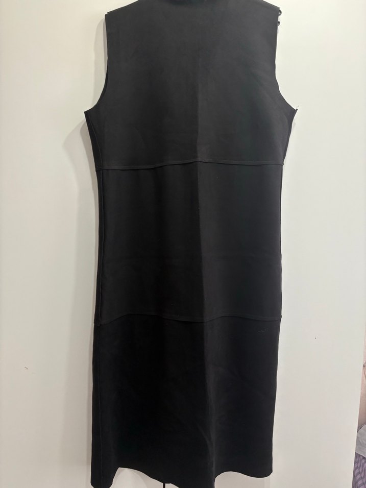 Siyah Süet Uzun Kadın Yelek - Görsel 3