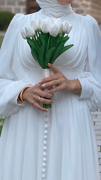 m Beden Tesettür nikah elbisesi
