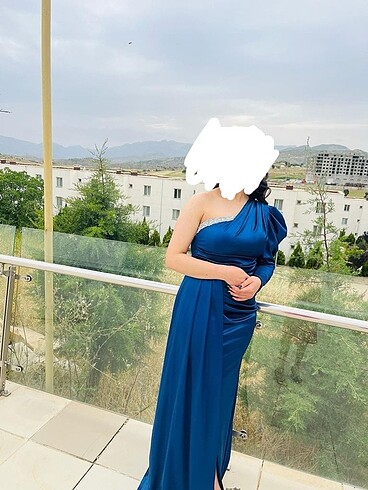 LACİVERT ELBİSE - Görsel 3