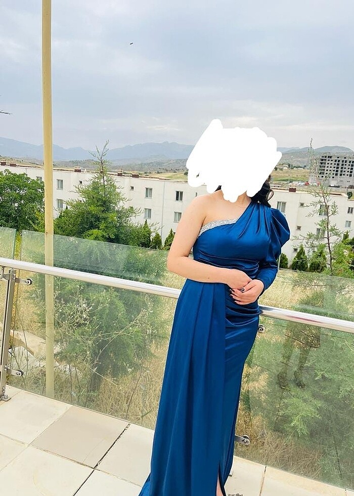 LACİVERT ELBİSE - Görsel 3