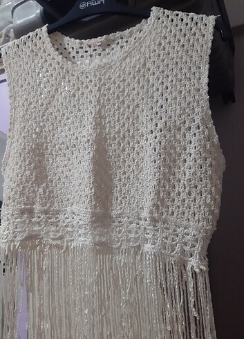 m Beden Kadın crop-bluz