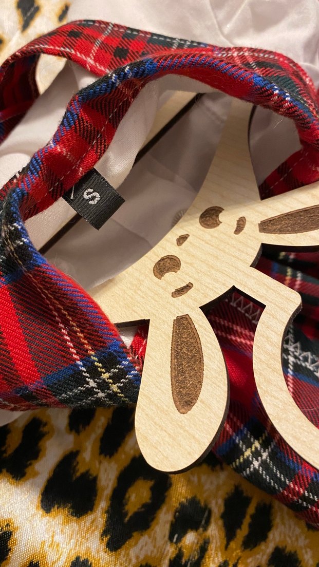 Renkli Baskılı Kırmızı Köpek Göğüs Tasmalı elbise - Görsel 2