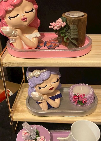 Pastel Renkli Dekoratif Figürin Seti - Görsel 2