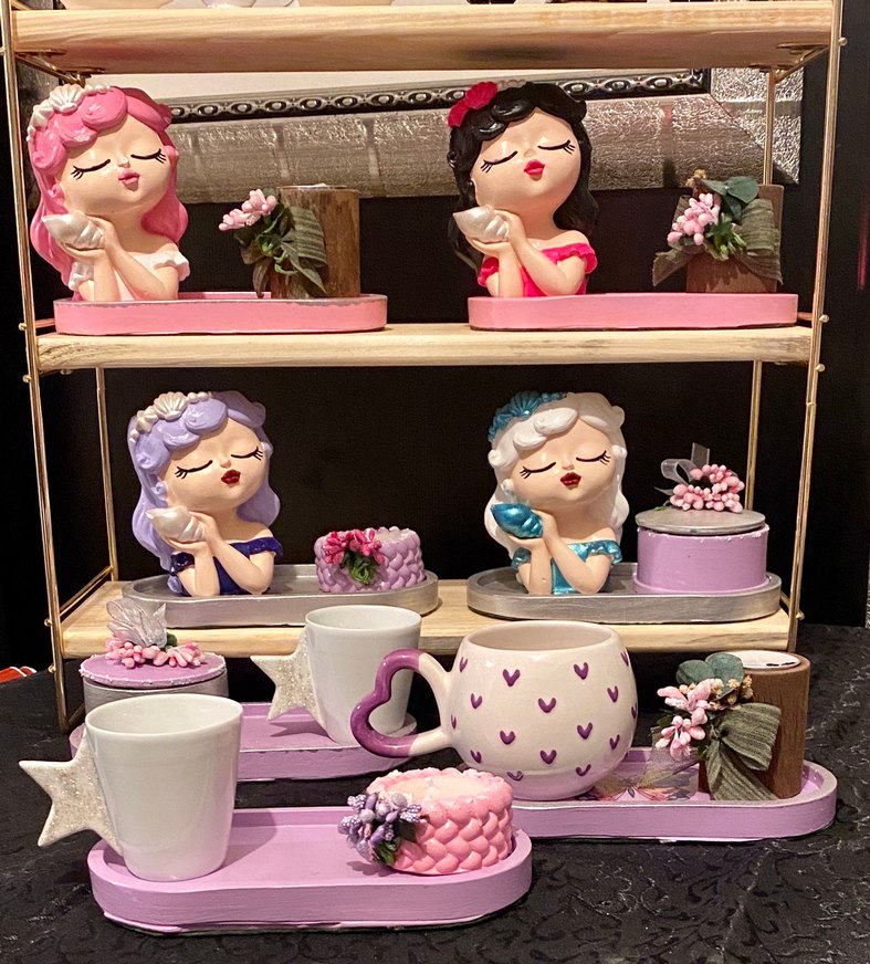 Pastel Renkli Dekoratif Figürin Seti - Görsel 4