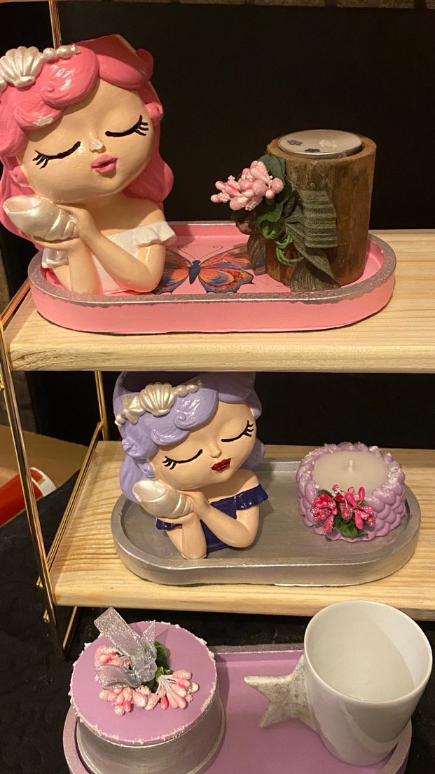 Pastel Renkli Dekoratif Figürin Seti - Görsel 2