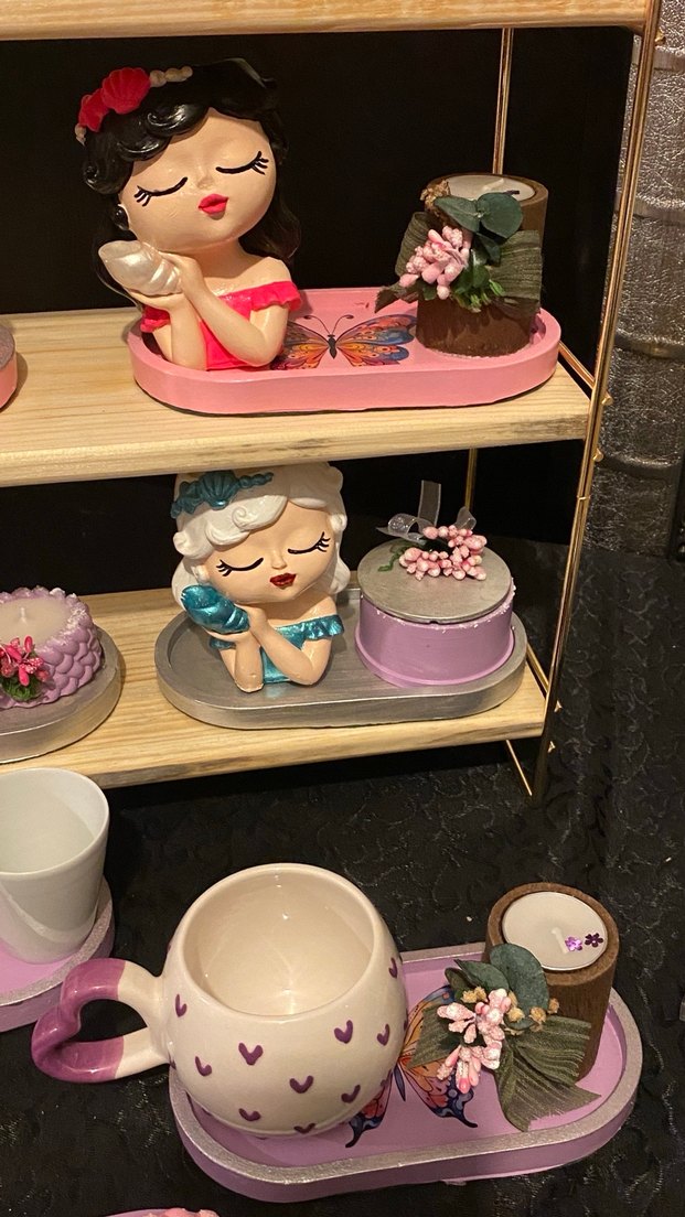 Pastel Renkli Dekoratif Figürin Seti - Görsel 3