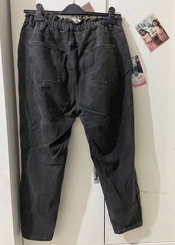 Siyah kadın mom jean - Görsel 2