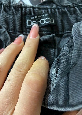 Siyah kadın mom jean - Görsel 3