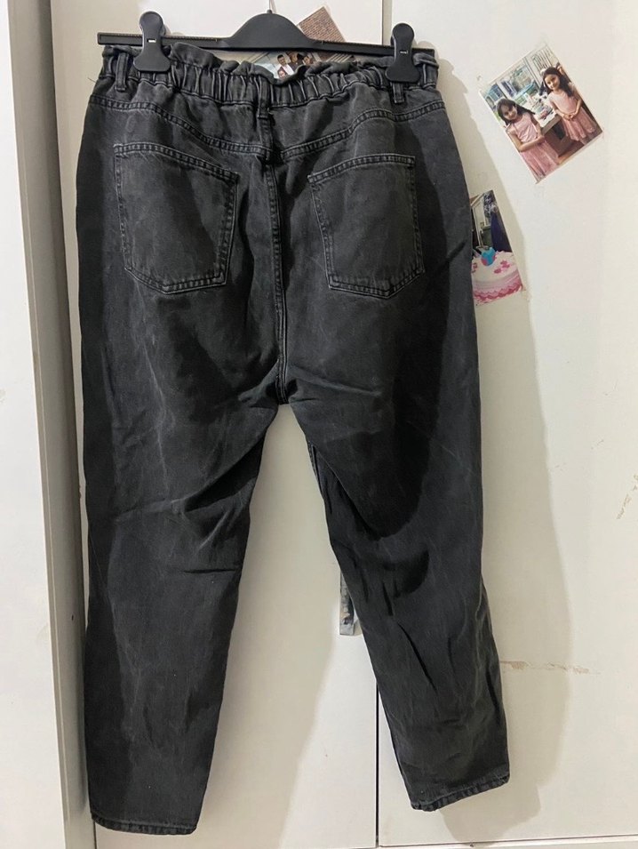 Siyah kadın mom jean - Görsel 2